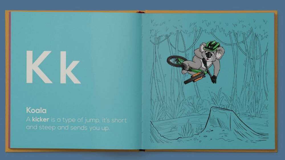 Limited edition A to Z animal alphabet mountain biking book