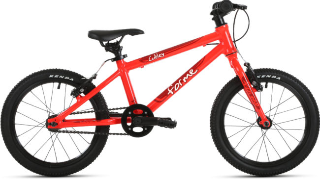 Forme Cubley 16 kids bike in red - a lightweight kids bike that also comes in pink and blue colours. A great value bike for girls and bikes of ages 4 and 5 years