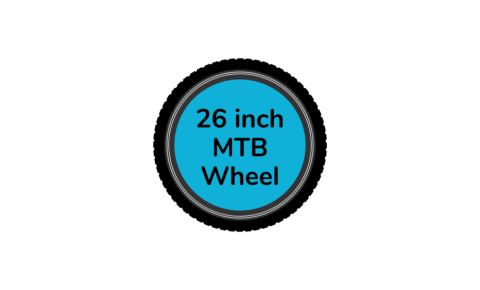 MTB bike wheel 26 inch with blue centre disc