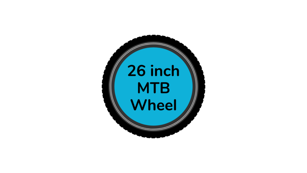 MTB bike wheel 26 inch with blue centre disc