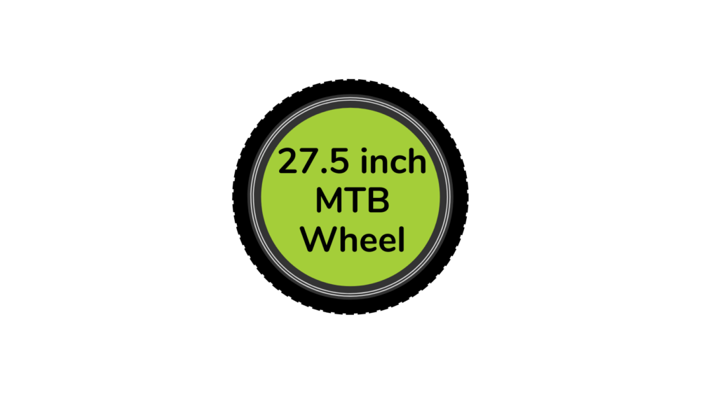 MTB bike wheel 27.5 inch with green centre disc