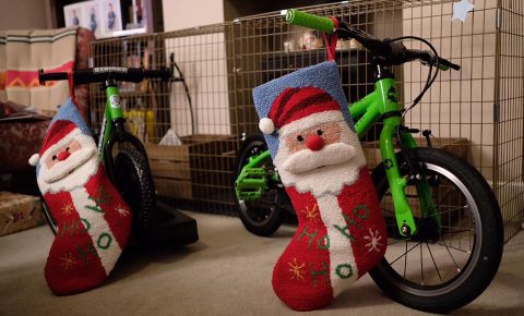 Ideas for easily wrapping a kids bike this Christmas