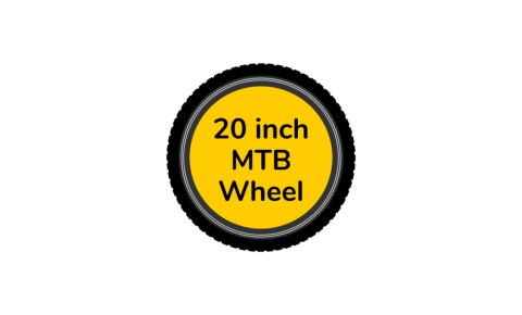 MTB bike wheel 20 inch with yellow centre disc