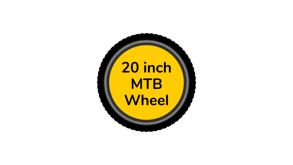 MTB bike wheel 20 inch with yellow centre disc