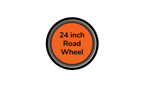 Road bike wheel 24 inch with orange centre disc