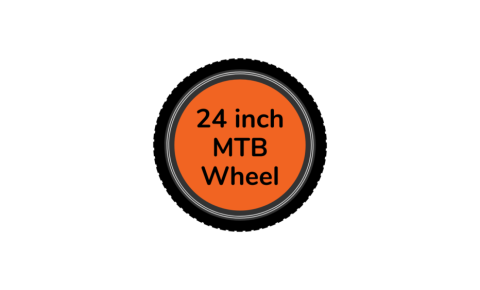 MTB bike wheel 24 inch with orange centre disc