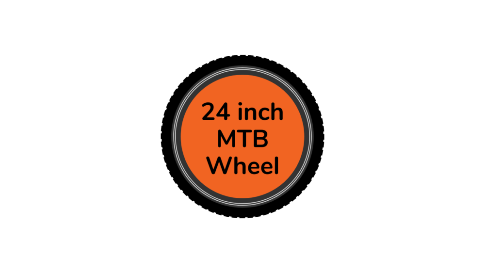 MTB bike wheel 24 inch with orange centre disc