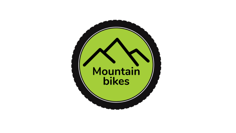 Kids Mountain Bikes logo in green