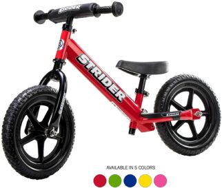 Red balance bike like Prince Louis rode to nursery school - the Strider Sport