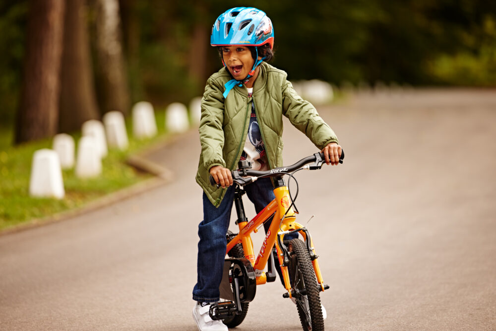 Photo of boy on Forme bike leased from The Bike Club.