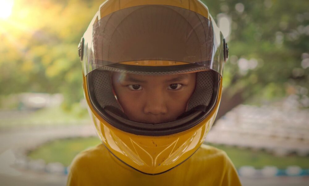 Is it safe for my child to wear a full faced motorcycle helmet