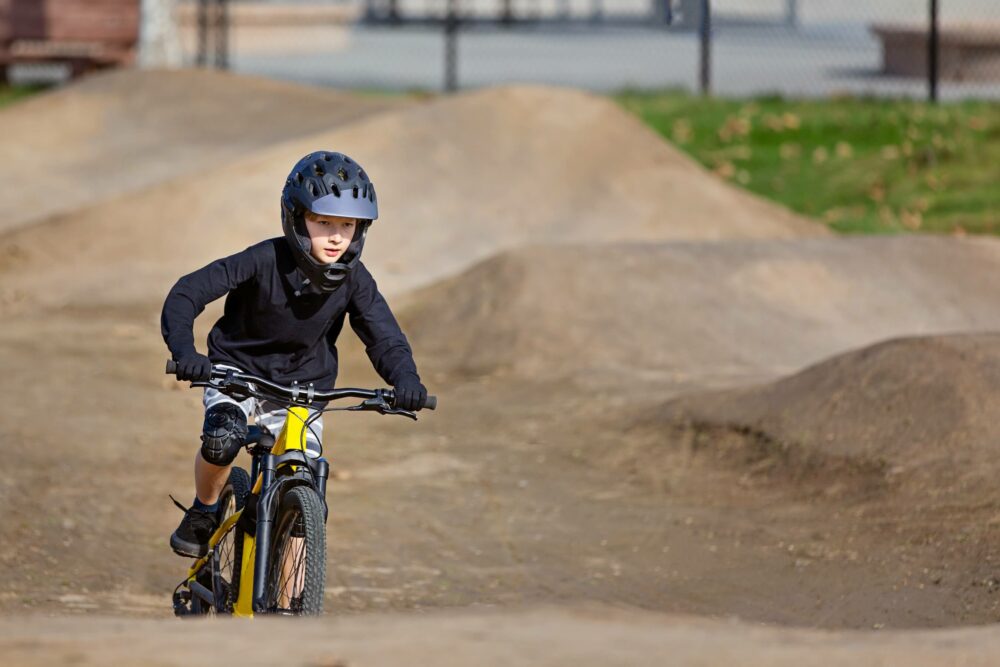 Full faced bike helmet child