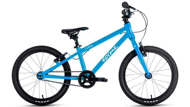 Forme Cubley 18 inch first pedal bike for kids in blue