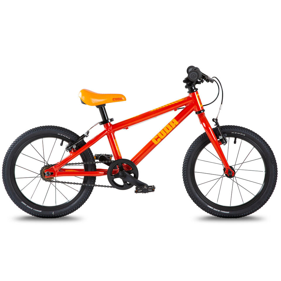 Cuda Trace 16 kids bike in red with orange writing