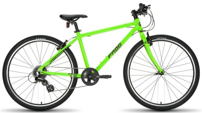 Frog 73 Green 2021 = a 26" wheel kids bike that is good for riding on a wide range of terrains