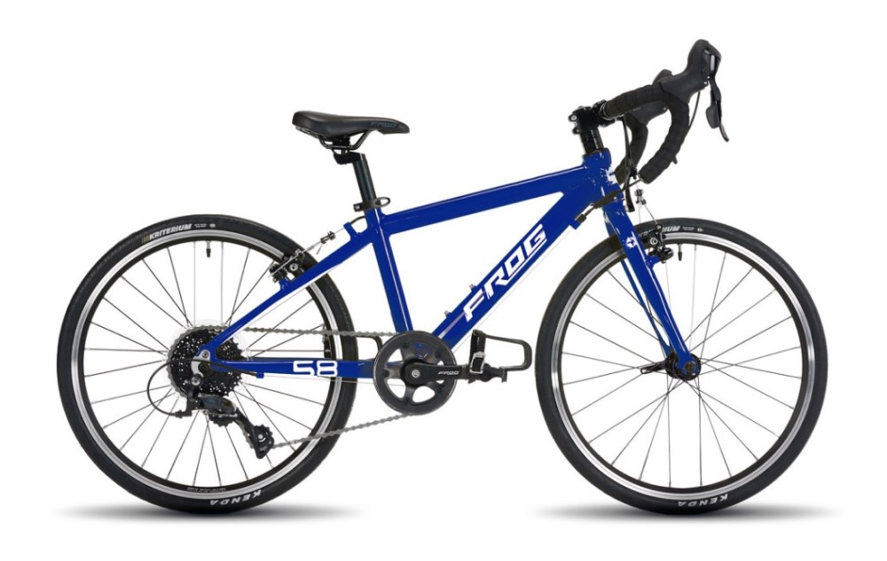 blue frog 58 bike, with drop handlebars- best kids gravel bikes