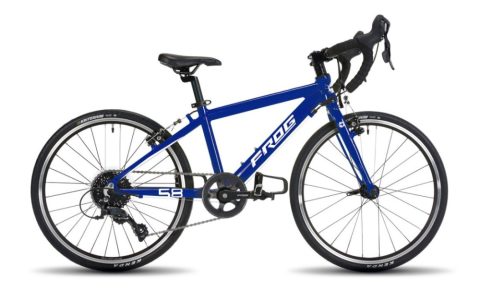Frog Road 58 in Blue - a kids road bike with skinny tyres, 20" wheels, skinny road tyres and drop handlebars
