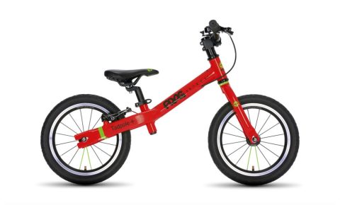 Frog Tadpole Plus 2021 in red with 14" wheels and a rear brake