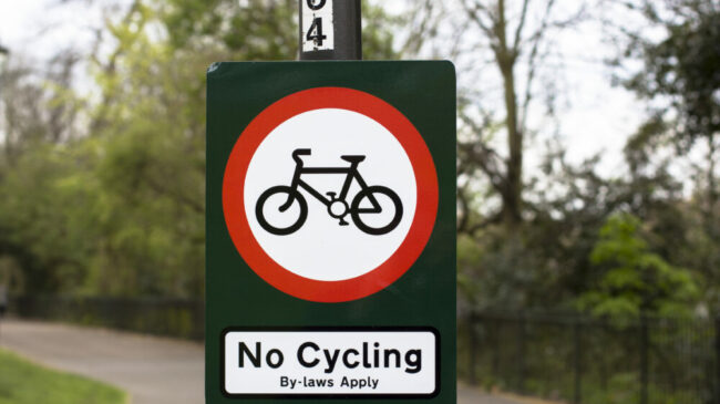 No cycling sign