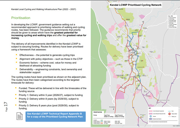 Kendal LCWIP Cycling and walking Plan 2022