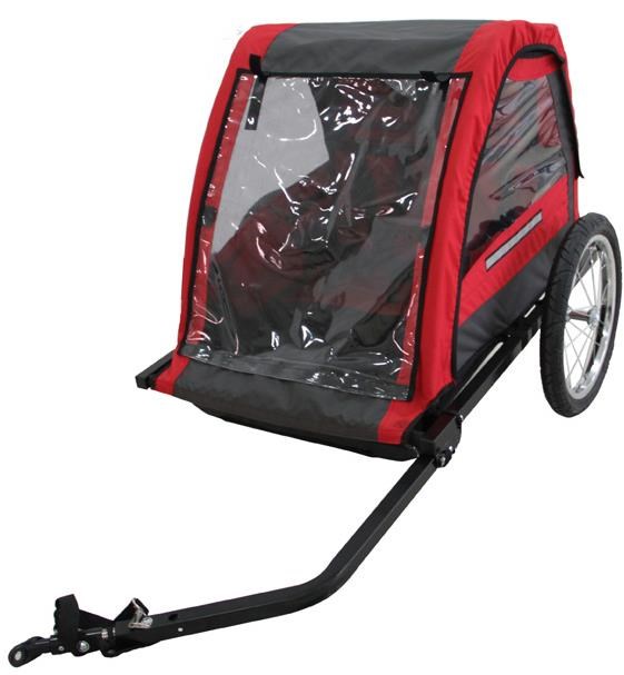Raleigh Entrepid 2 Bike Trailer in red - a cheap and good value starter trailer for cycling with your children