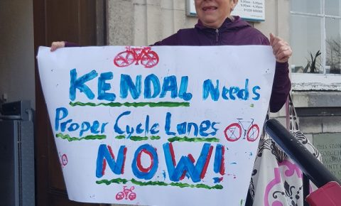 Liz Boothman - Kendal Cycle Path Protestor