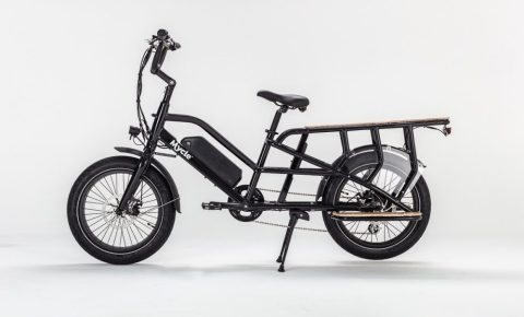 Side view of the Mycle Electric Cargo Bike in Black