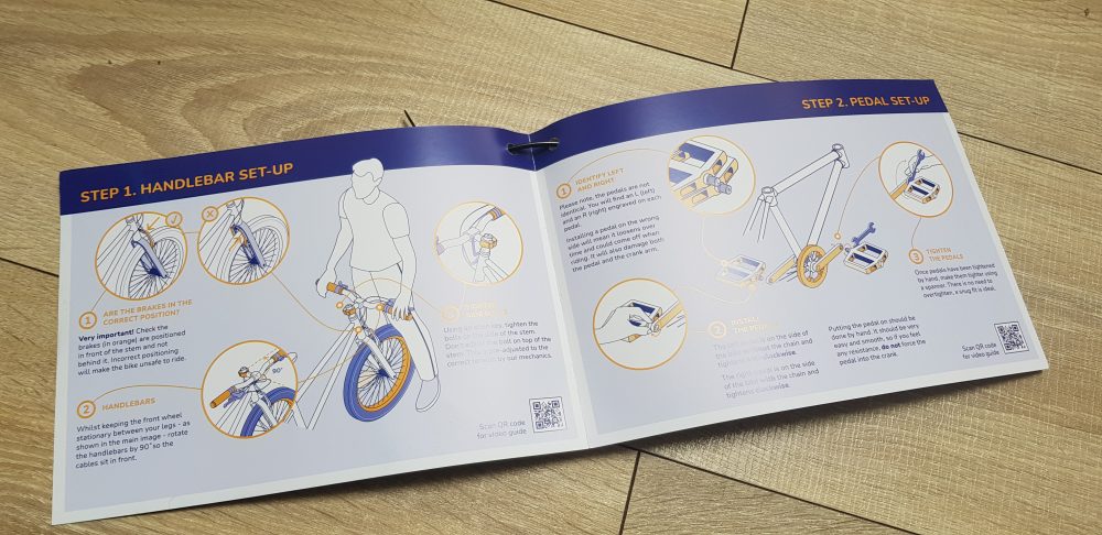 Your bike club bike comes with an easy to understand user manual, which shows how to set up the handlebars and pedals on your new kids subscription bike