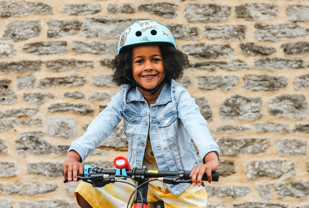 Afro Hair bike helmet