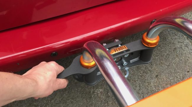 Pendle W2 bike rack - undoing orange socket caps