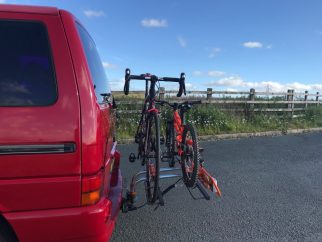 Pendle W2 bike rack - bikes secure on back of van