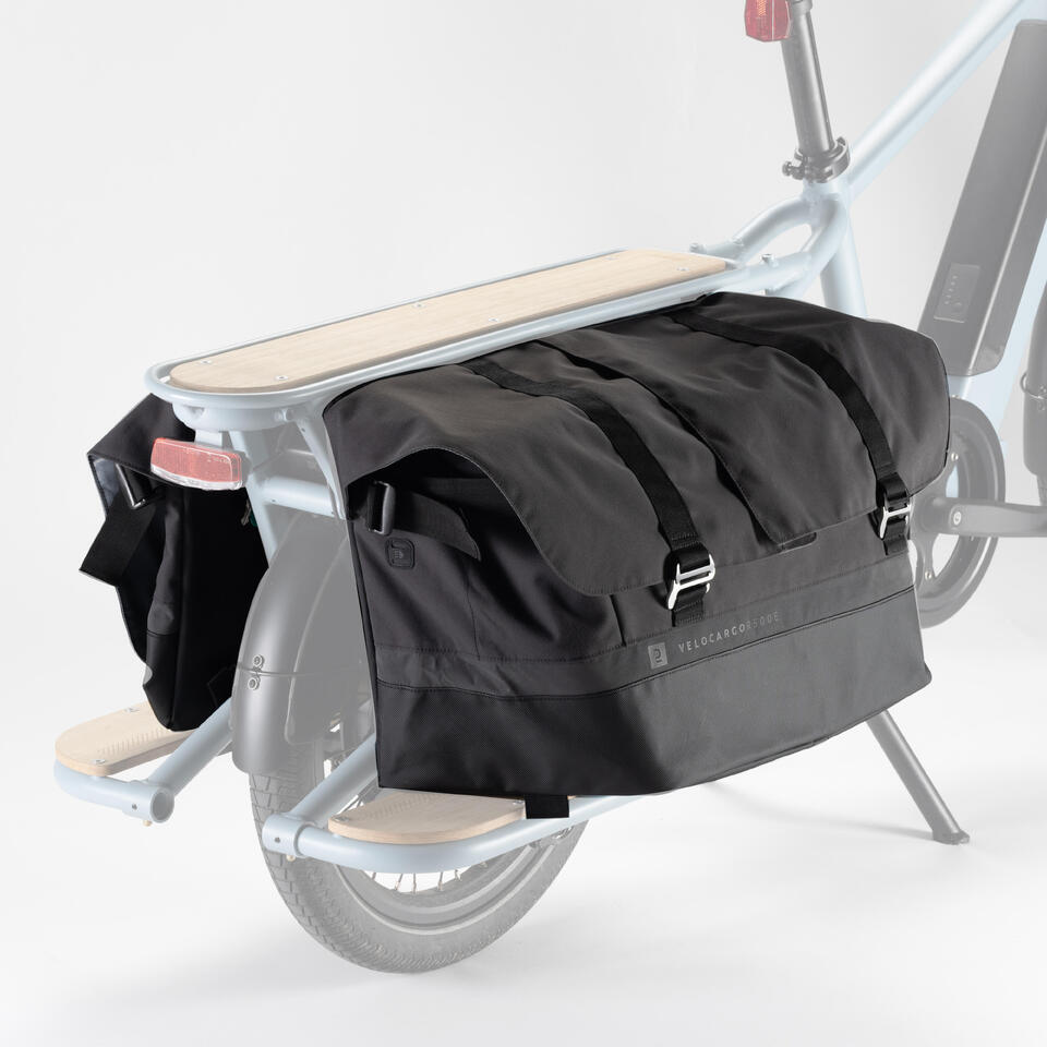 Decathlon Elops double pannier bags for R500 longtail cargo bike