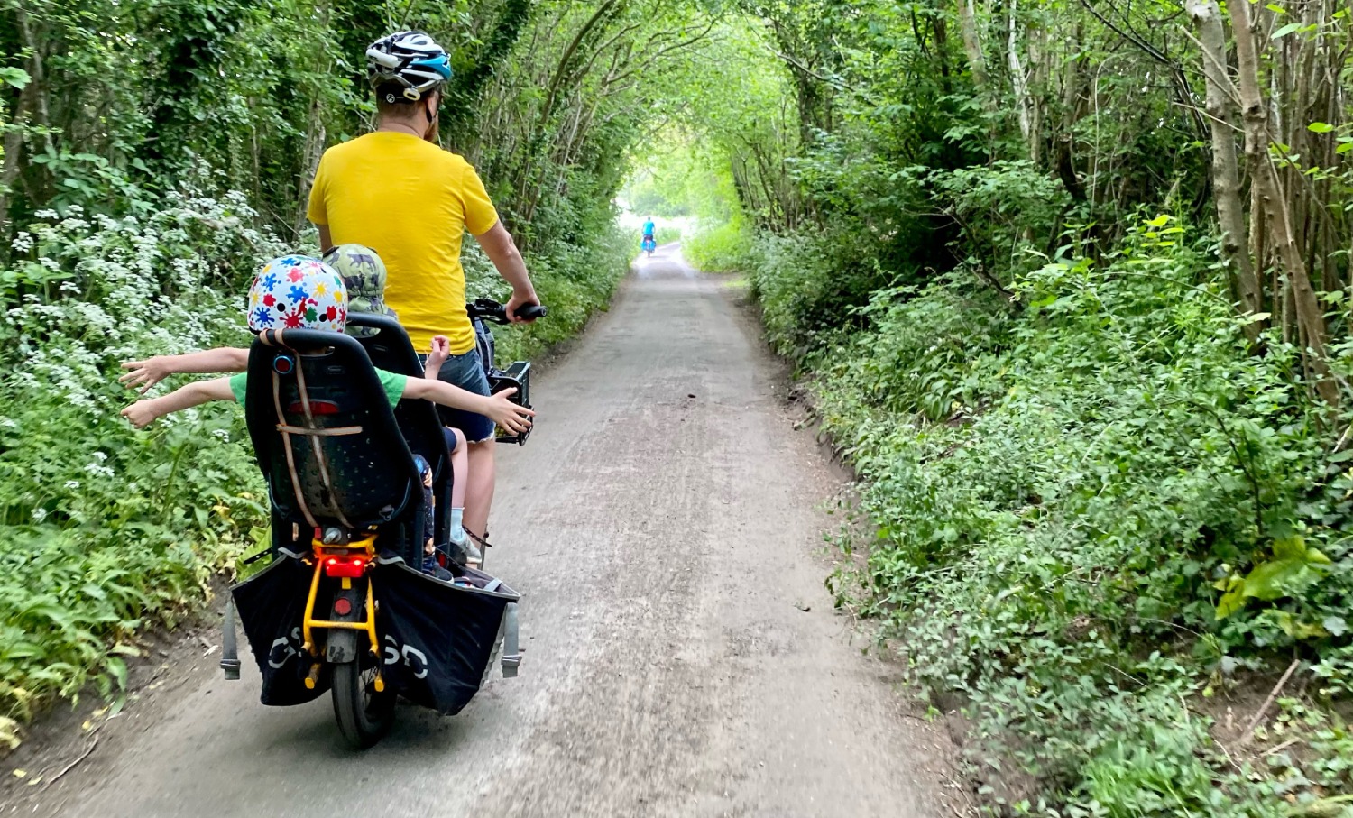 you can go further on an electric cargo bike with kids