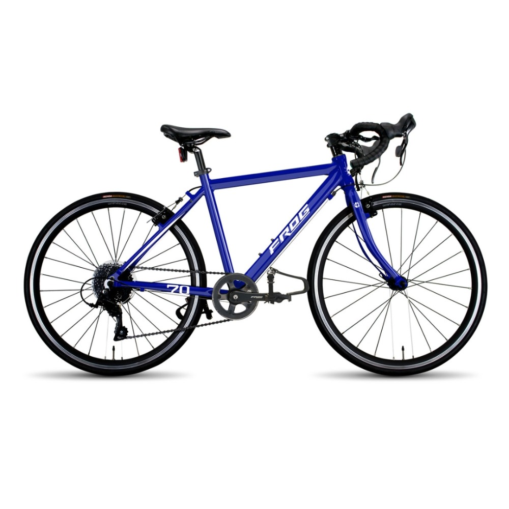 Best 26" kids' bikes: A blue Frog Road 70 road bike on a plain background
