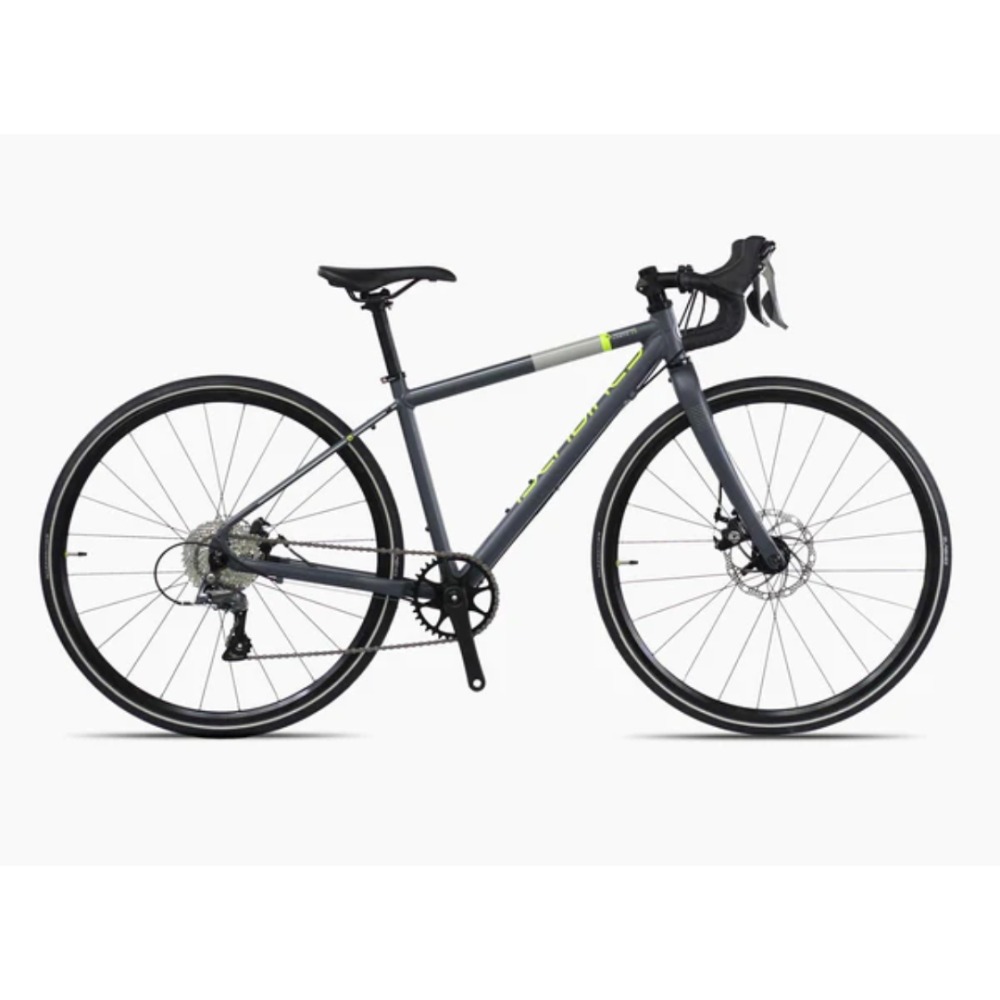 Best 26" kids' bikes: A grey Islabikes Luath 26 road bike on a plain background