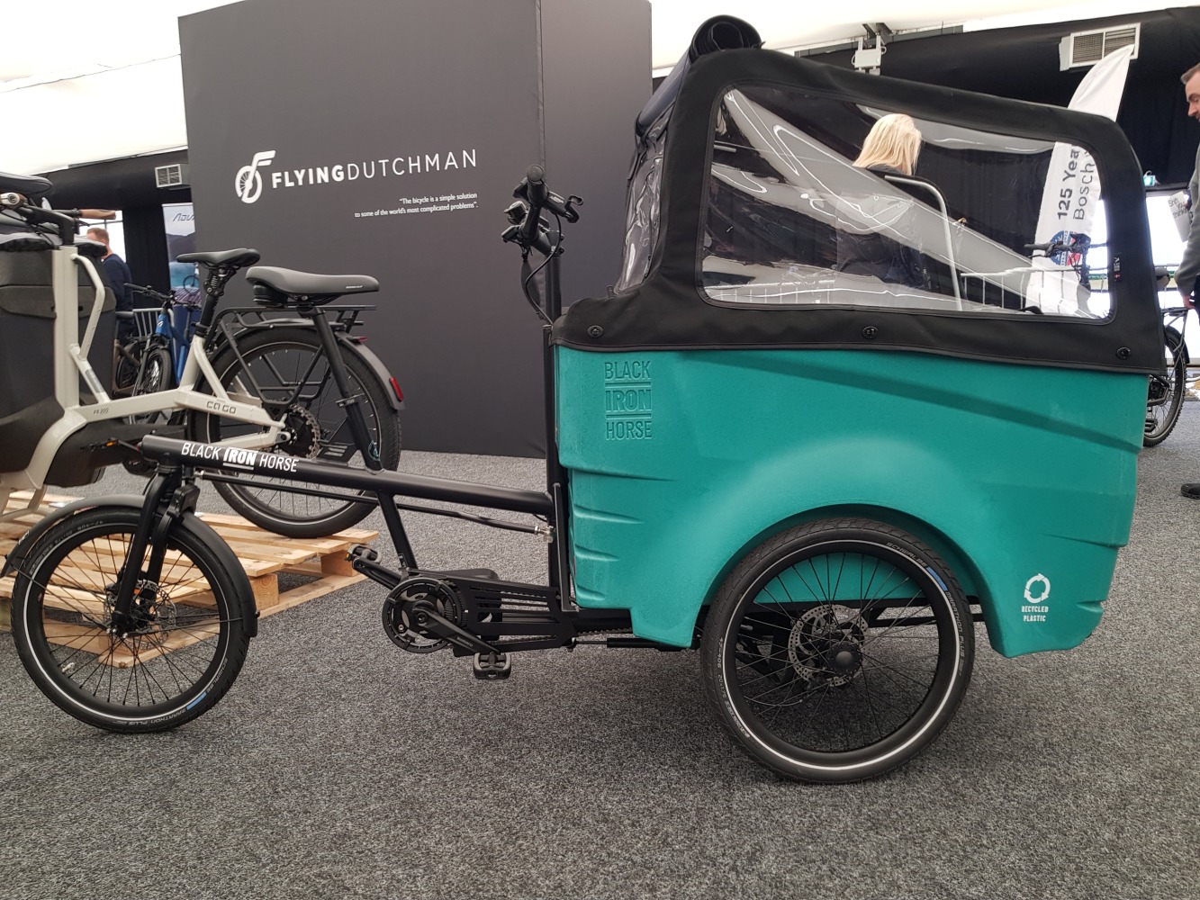 Black iron horse cargo bike