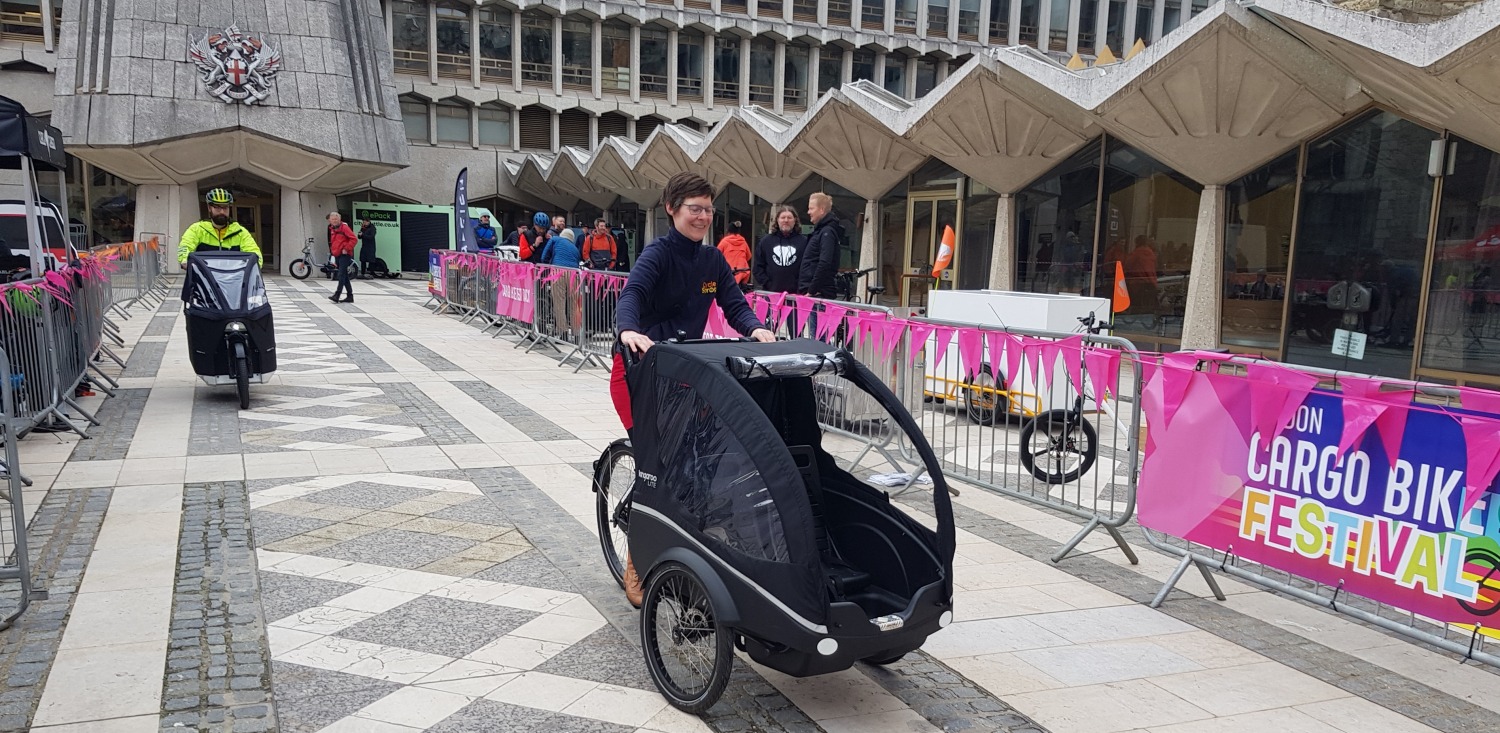 Cargo bikes with waterproof covers