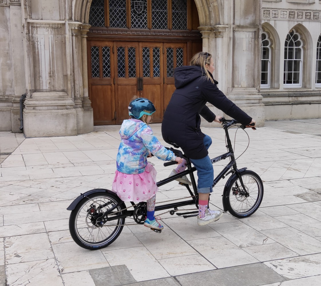 tandem bike for adult and child
