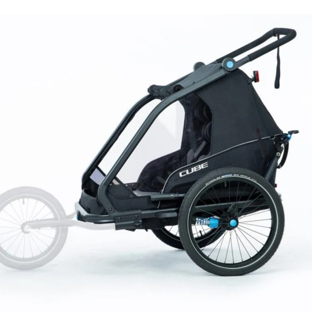 Best kids bike trailers: The Cube CMPT trailer on a blank background
