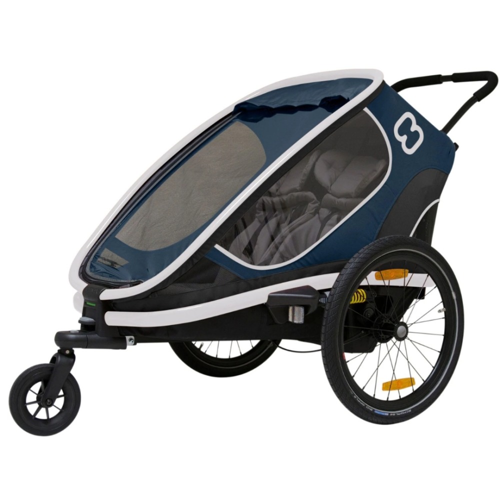 Best kids bike trailers: The Hamax Outback trailer on a blank background