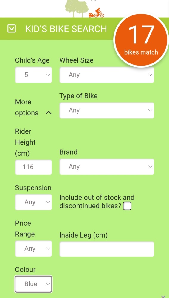 Cycle Sprog kids bike search helps you find the perfect bike