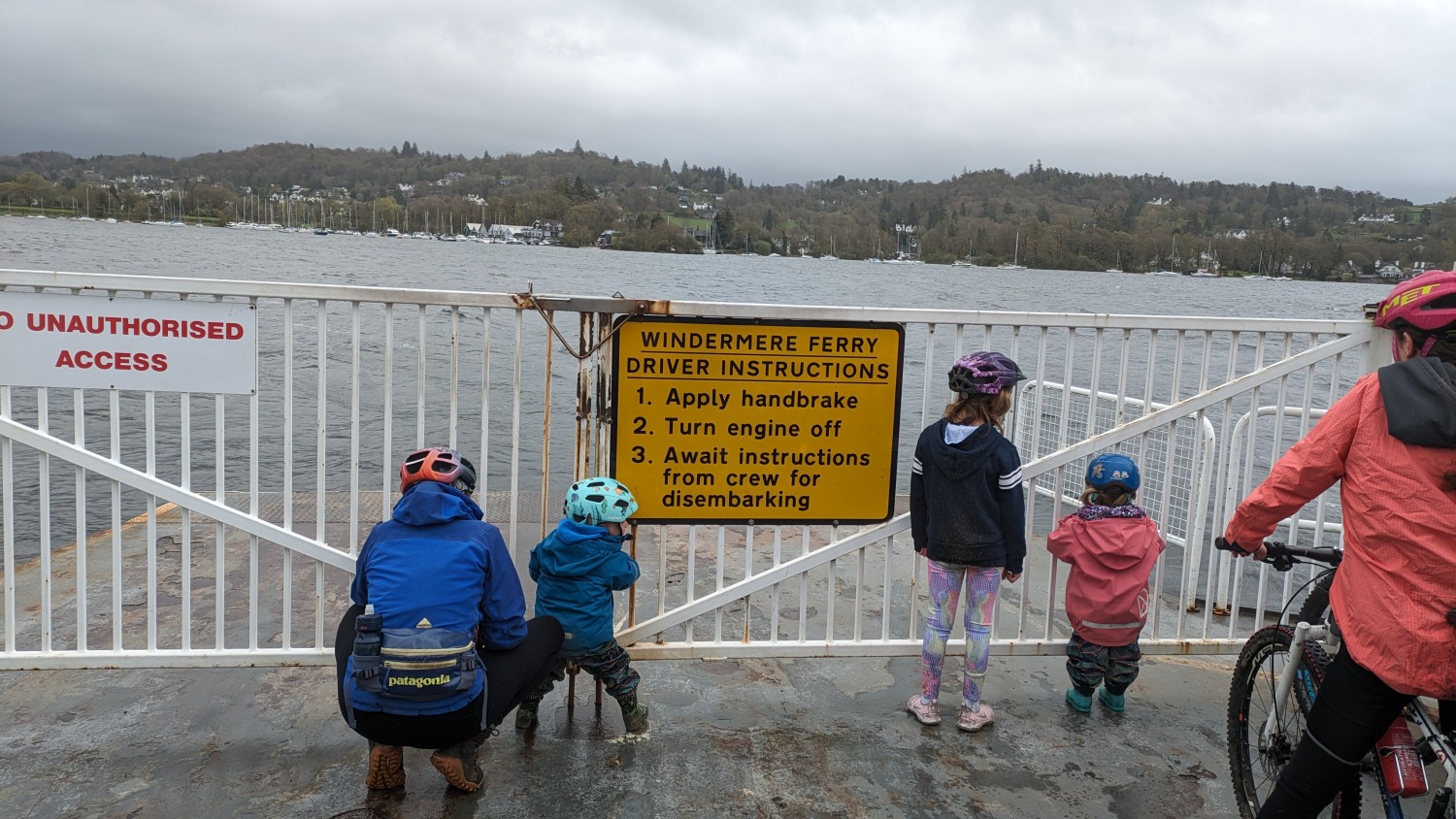 group of children on the Windermere ferry