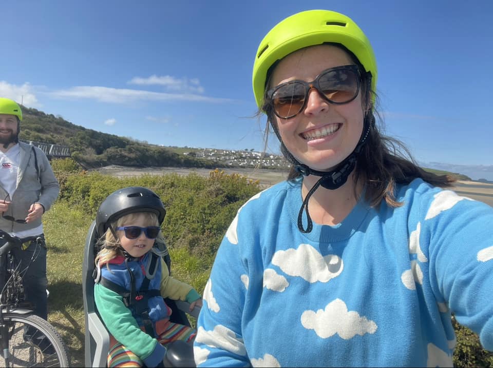 Camel Trail family bike rides Cornwall bike trailer