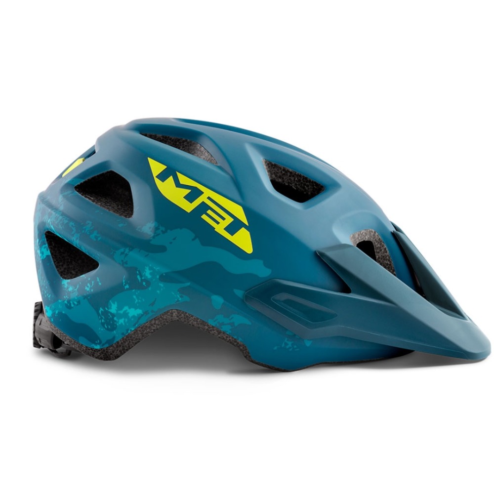 Best kids' bike helmets: A blue MET Eldar helmet seen from the side
