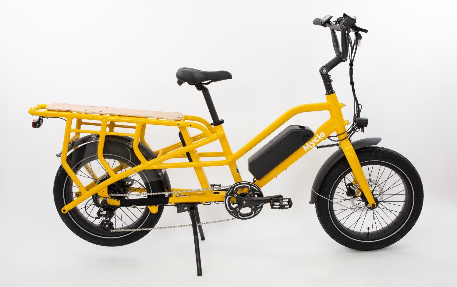 New Mycle cargo bike - yellow