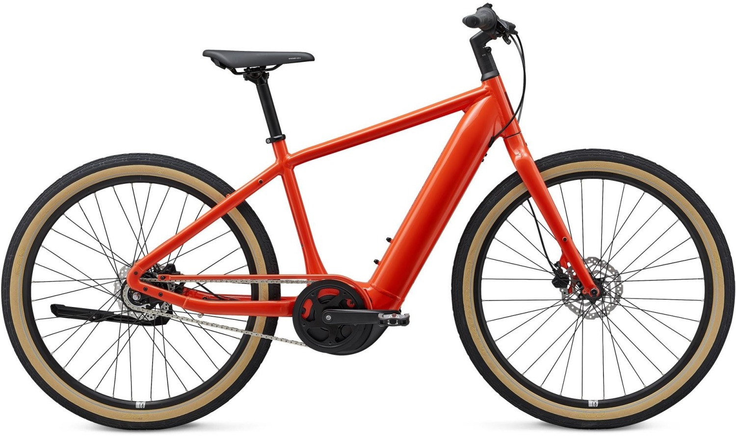 Giant Momentum Transend E+ red e-bike cross bar