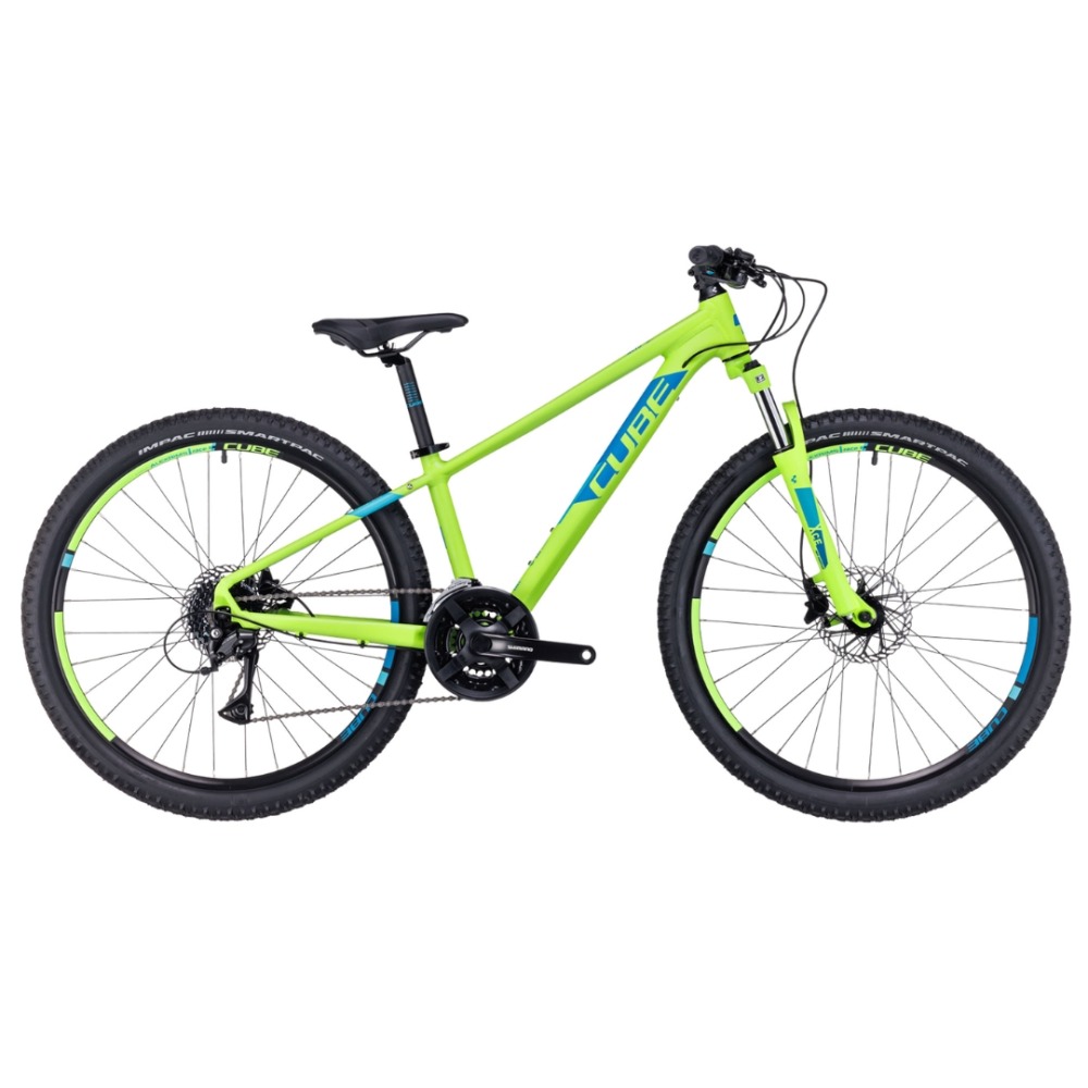 Best 26" mountain bikes for kids: A Cube Acid 260 Disc on a plain background