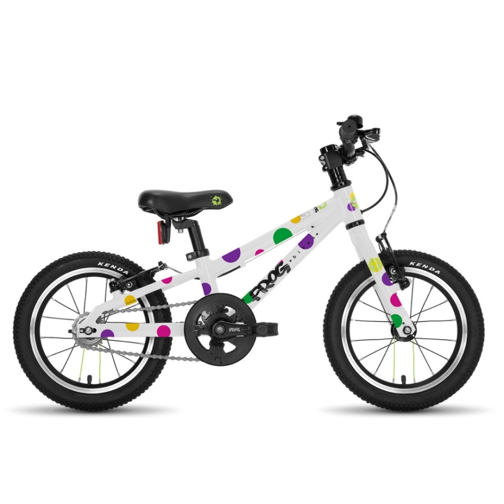 Best 14” kids' bikes for 3-4 year-olds: The Frog 40 bike in front of a blank background