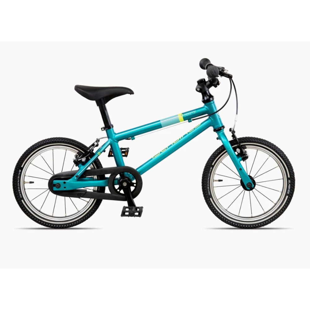 Best 14” kids' bikes for 3-4 year-olds: The Islabikes Cnoc 14 bike in front of a blank background
