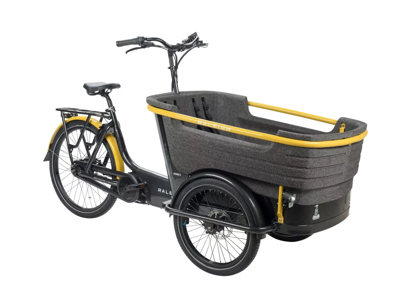 Raleigh Stride 3 electric box trike for families